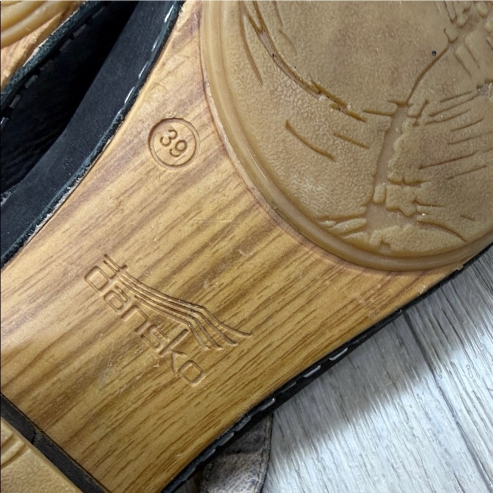 Dansko Black Leather Clogs with Buckle - Picture 11 of 11